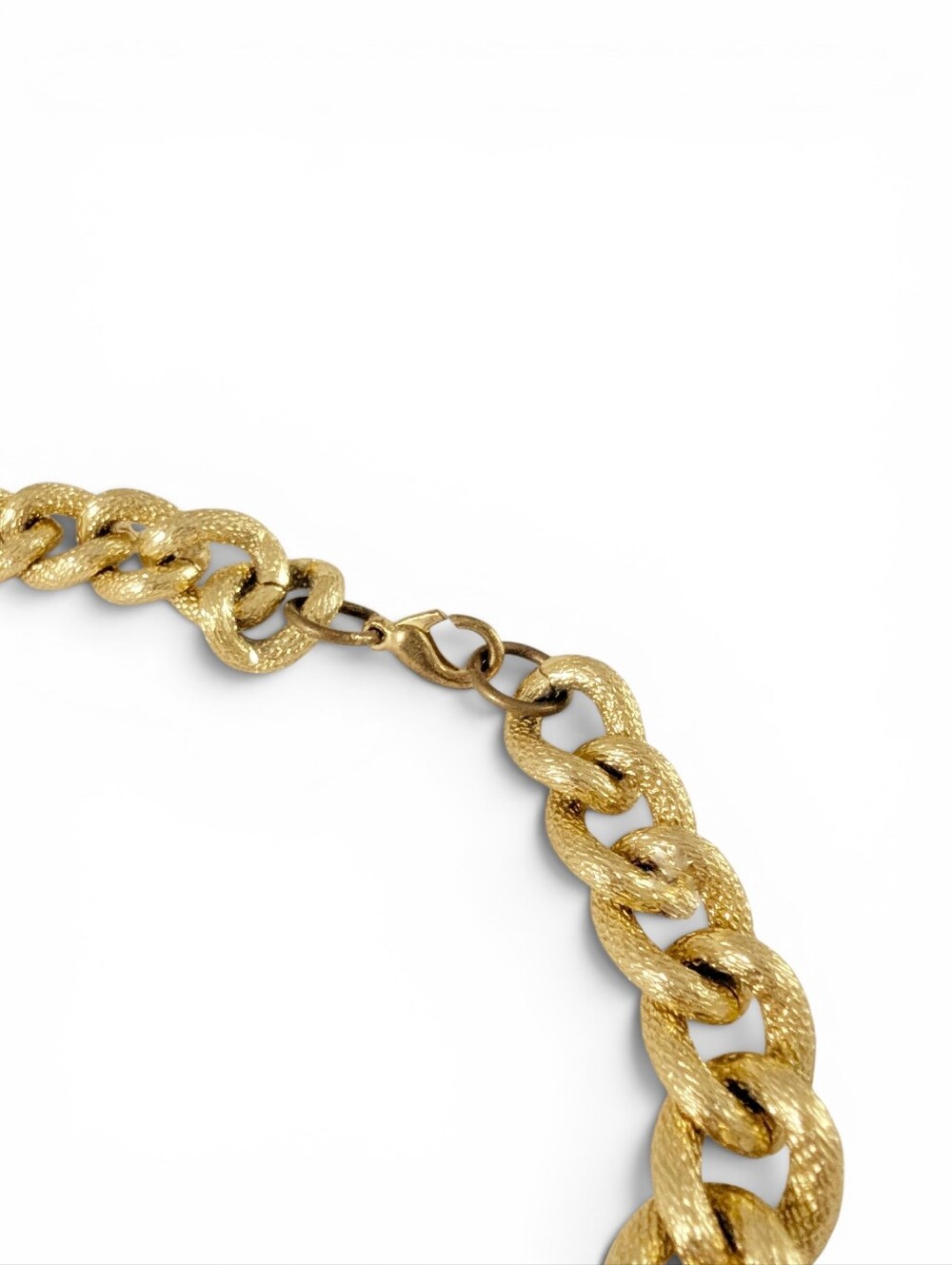 VINTAGE Curb Link Gold Chain Necklace Large 1980 - Picture 10 of 14